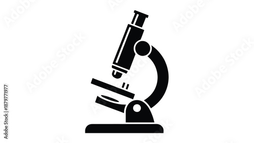 Classic laboratory microscope icon for scientific research and educational purposes Vector