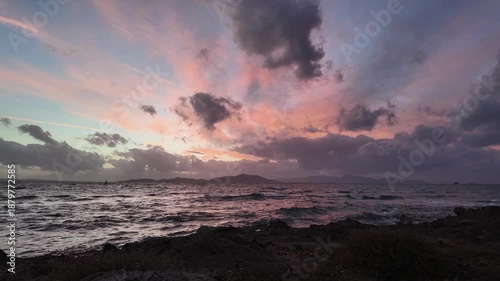 storm clouds over the sea. Turgutreis, Bodrum, Turkey.	
