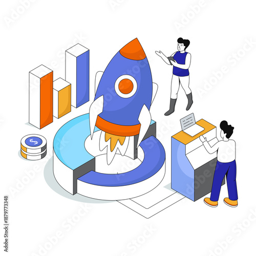 Premium download illustration of project startup 