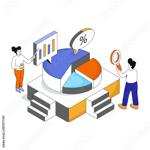 A beautiful design illustration of business lecture 