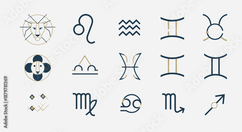 restaurant icons set