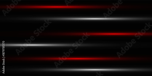 3d Rendering. Abstract red and black light pattern with the gradient. Background black dark modern. Luxurious bright red lines with metallic effect,eps10