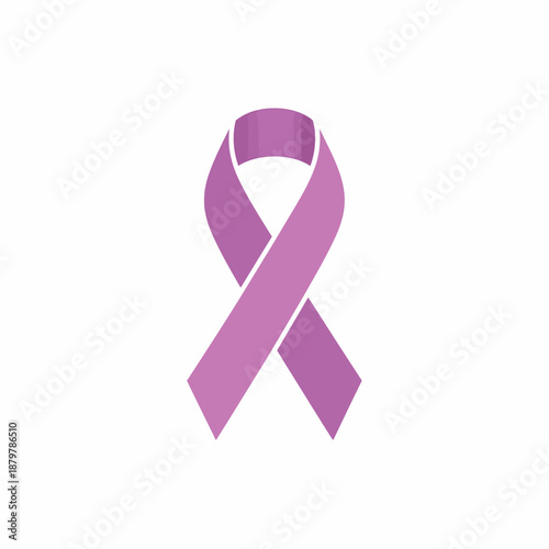A vibrant purple awareness ribbon stands as a symbol of support and solidarity for various causes.