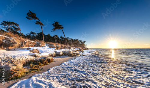 winter am meer
