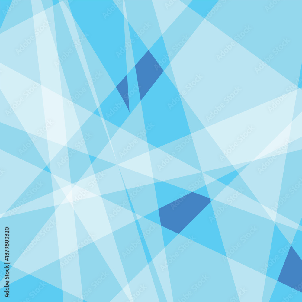 Obraz premium Abstract Geometric Blue Background with Overlapping Shapes and Light Rays