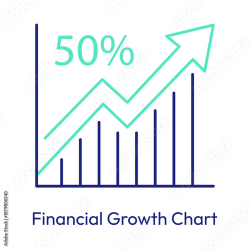 Profit increase and investment return analytics symbol icon with editable stroke.