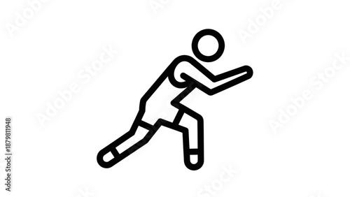 Wrestler vector showing a stick figure sprinting with determination. Great for sports, fitness, competition, and motivationthemed designs.