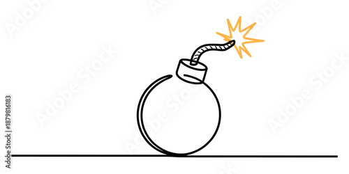 Continuous line art drawing of a horse and rider performing a jump during an equestrian event Vector, illustration