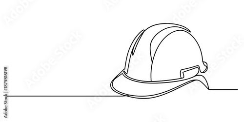 A minimalist single continuous line drawing of a happy dog's head, looking forward Vector, illustration