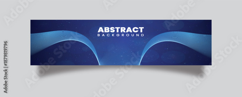 LinkedIn banner Design , Wavey lines  And abstract blue gradian  background design 