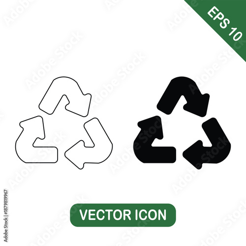 Recycling Symbol Icon Set