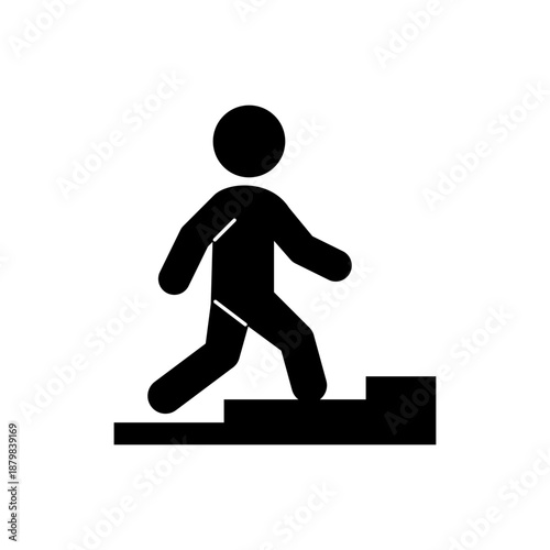 階段を上っている人のアイコン