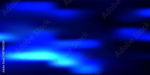 Bright blue abstract gradient with coarse grain texture, aesthetic horizontal design for background elements. Vector ilustration