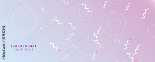 banner background. colorful. blue and pink gradation. cirlcle pattern. pastel colro.memphis abstract. brochure, flayer
