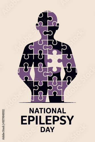 National Epilepsy Day Puzzle Piece Symbol for Awareness and Support