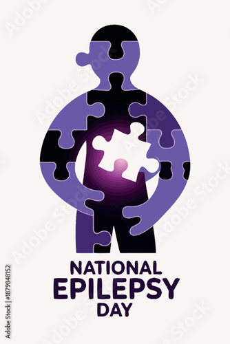 National Epilepsy Day Puzzle Piece Symbol for Awareness and Support