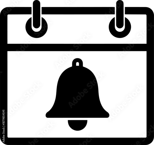 Calendar bell alert Vector
