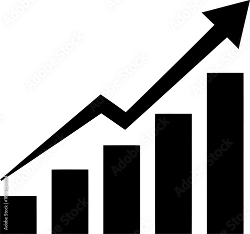 Growing bar graph Vector