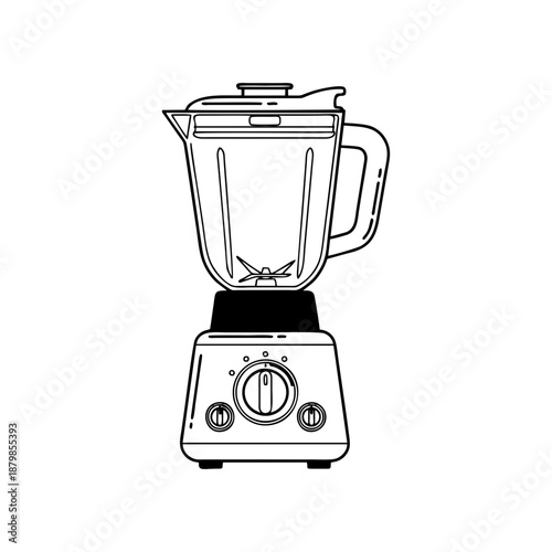 Blender outline clipart kitchen appliance for smoothies and shakes