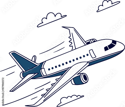 vector illustration of an airplane