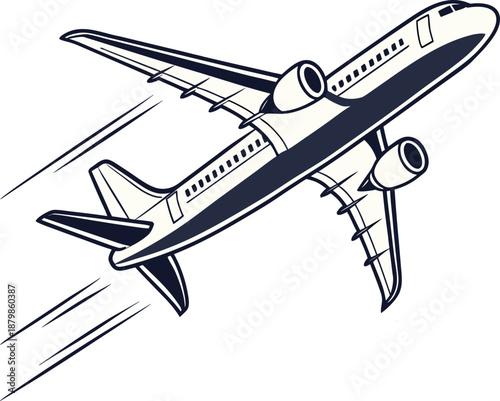 vector illustration of an airplane