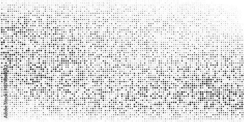 Abstract background. Black and white confetti in the form of circles on a white isolated background.