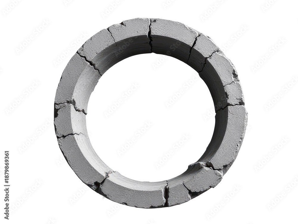 Naklejka premium A circular shape with a central opening