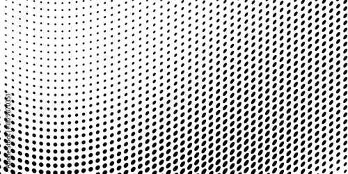 Wavy gradient halftone dots pattern texture background