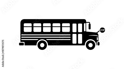 School Bus Silhouette Illustration