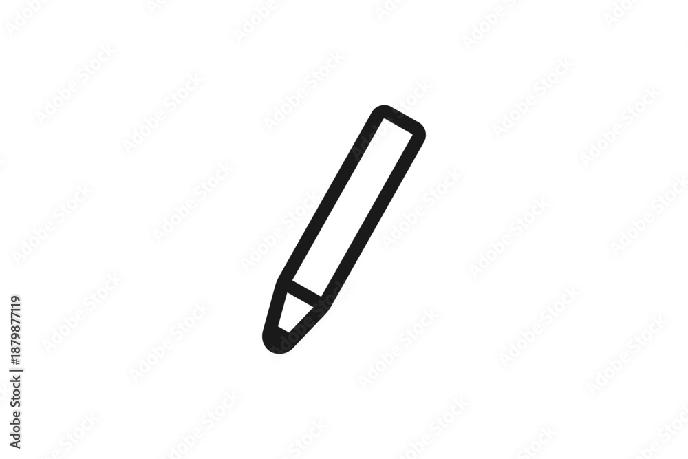 Obraz premium 書き込みや編集を表すペンの線画アイコン素材
