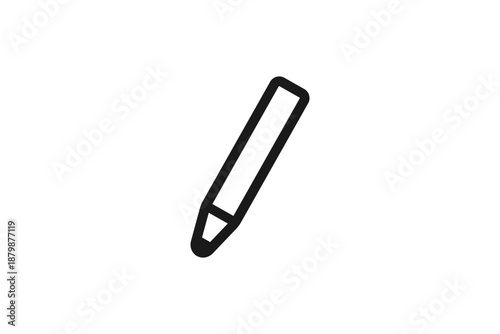 書き込みや編集を表すペンの線画アイコン素材