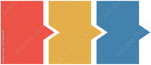 Three Colorful Blank Infographic Steps For Business Process Flow And Marketing Strategy Diagrams