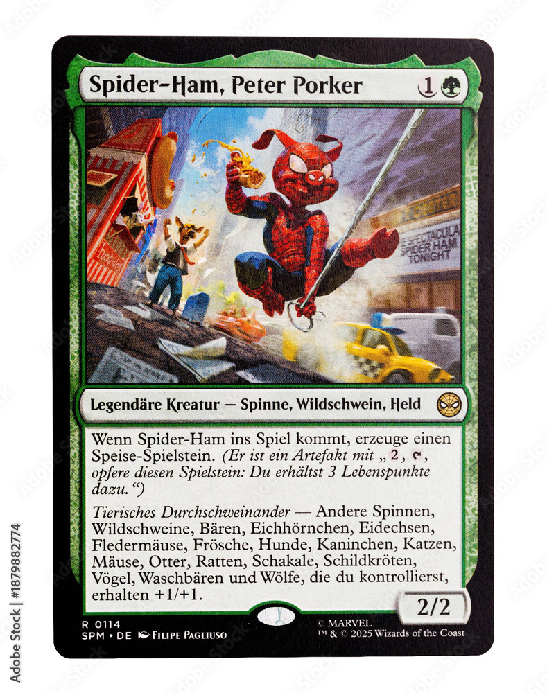 Fototapeta premium Dortmund - Deutschland 17. Januar 2026 - Spider Man Sammelkarte - Studio Aufnahme 