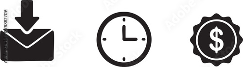 Business Transactions Inbox Download Clock and Price Seal