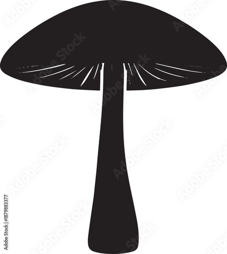  Wild Mushroom Silhouette Vector Illustration