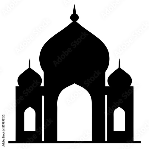 Minimalist black silhouette of a stylized bird or creature viewed from behind on a white background  Open holy book on a rehal stand, a symbol of religious study and devotion