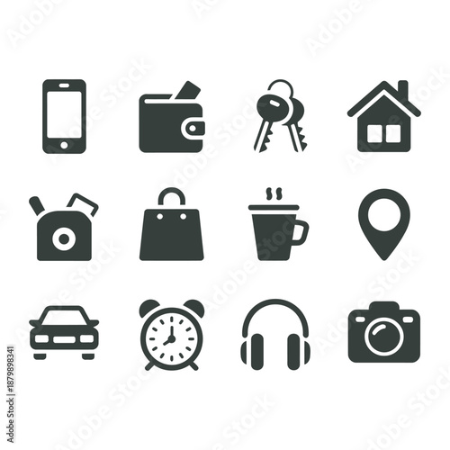 Lifestyle and Travel Essentials Icon Set for Daily Apps and Web