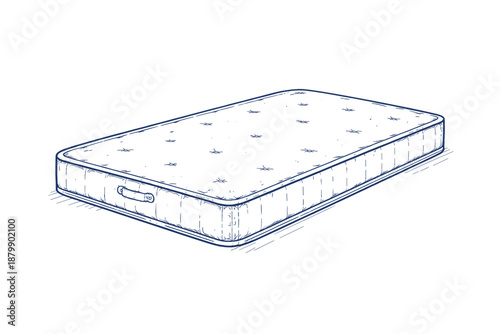 Comfortable quilted mattress with handles and simple design