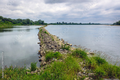 Bilde på lerret Vistula River bank near Warsaw in Poland