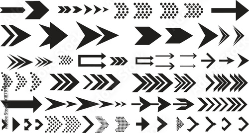 black arrows on white background