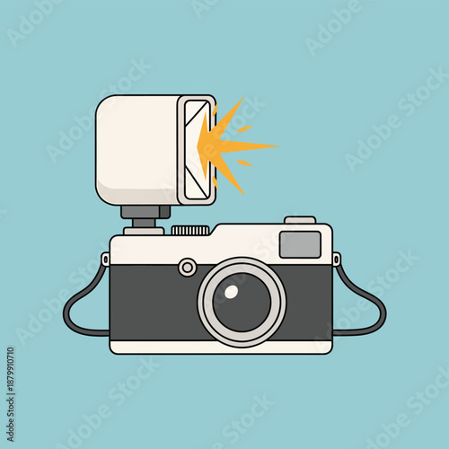 Vintage Camera with Flash