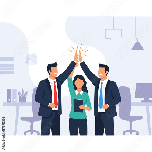 Business Professionals Celebrating Success Together.