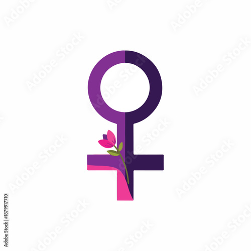 Female Symbol with Flower