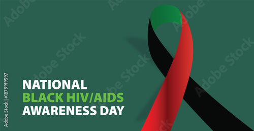 Awareness banner for National Black  HIV AIDS Awareness Day Background poster post design