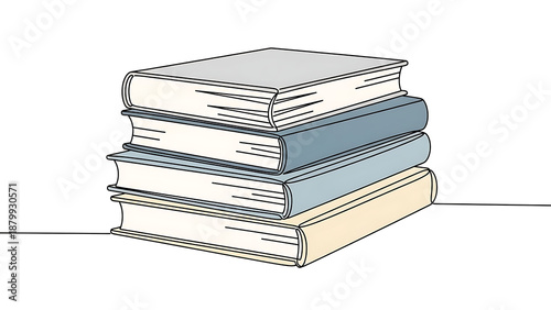 Book Icon Isolated on White Background for Education and Knowledge