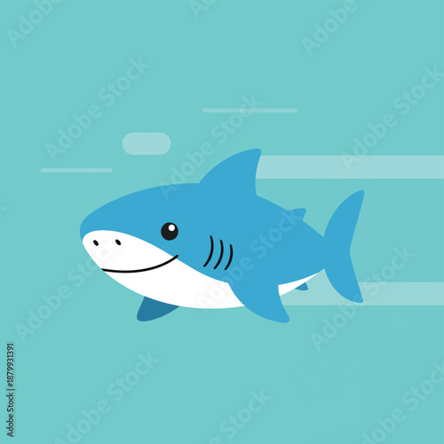 Smiling Shark Swimming