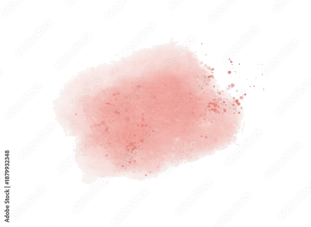Fototapeta premium Blush Pink Watercolor Stains Abstract Background with Hand-Drawn Paint Strokes for Invitations and Valentines 