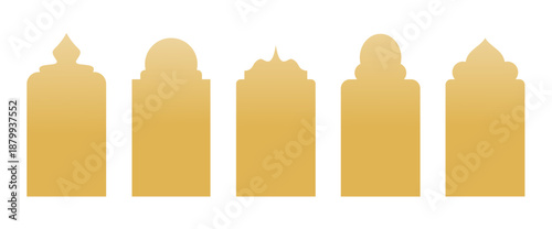 Islamic Mosque Window Frame Icon Vector Ornament for Ramadhan