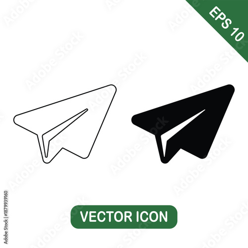 Paper Airplane Send Message Icon