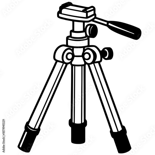 Photography Studio Tripod Vector Graphic Isolated on White